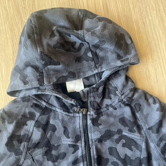 Zyia Active Zipup Hoodie Sweatshirt Gray Black Camo Small - Picture 8 of 10